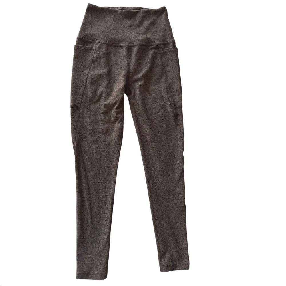 Beyond Yoga Pocket Leggings Heathered Brown Womens Size S *EUC